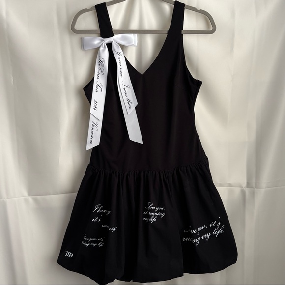 💖 BLACK bubble Tortured Poet Taylor Dress Costume - Picture 2 of 8